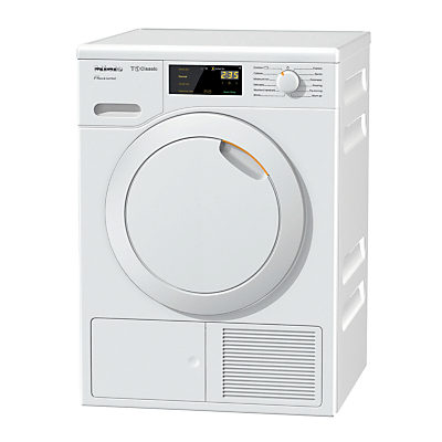 Miele TDD120WP Freestanding Heat Pump Tumble Dryer, 8kg Load, A++ Energy Rating, White Miele TDD120WP Freestanding Heat Pump Tumble Dryer, 8kg Load, A++ Energy Rating, White
